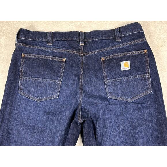 Men's Jeans Carhartt Size 40x34 Cotton Blend 105119-H44 Relaxed Fit Cotton - Picture 7 of 8